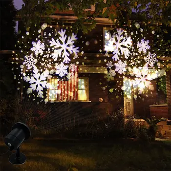 

3D Snowfall LED Projection Lamp Waterproof Christmas Starry Sky Projector Light For Festival Holiday Home Party Decor Night Lamp