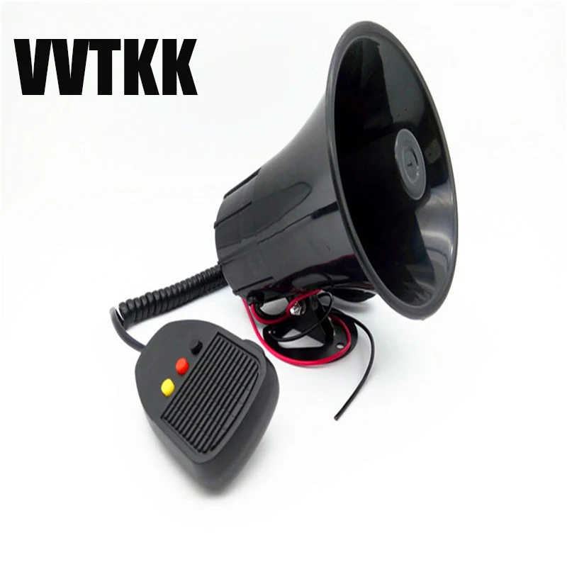 VVTKK тон звук автомобиля аварийная сирена автомобильный Рог универсальная модель микрофон PA акустическая система аварийный усилитель гудок 12 в 100 Вт