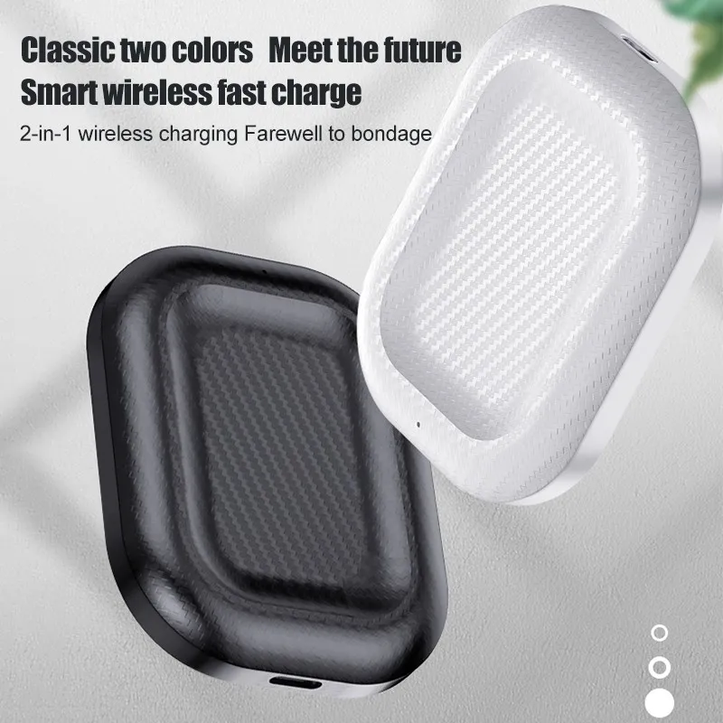 Беспроводное зарядное устройство QI 2 в 1 7 5 Вт док станция Pad для Apple Airpods AirPods Pro iPhone