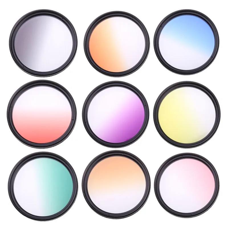

Graduated Gradual Color DSLR Camera Lens Filter 49mm 52mm 55mm 58mm 62mm 67mm 72mm 77mm Blue Red Orange Lens Filter