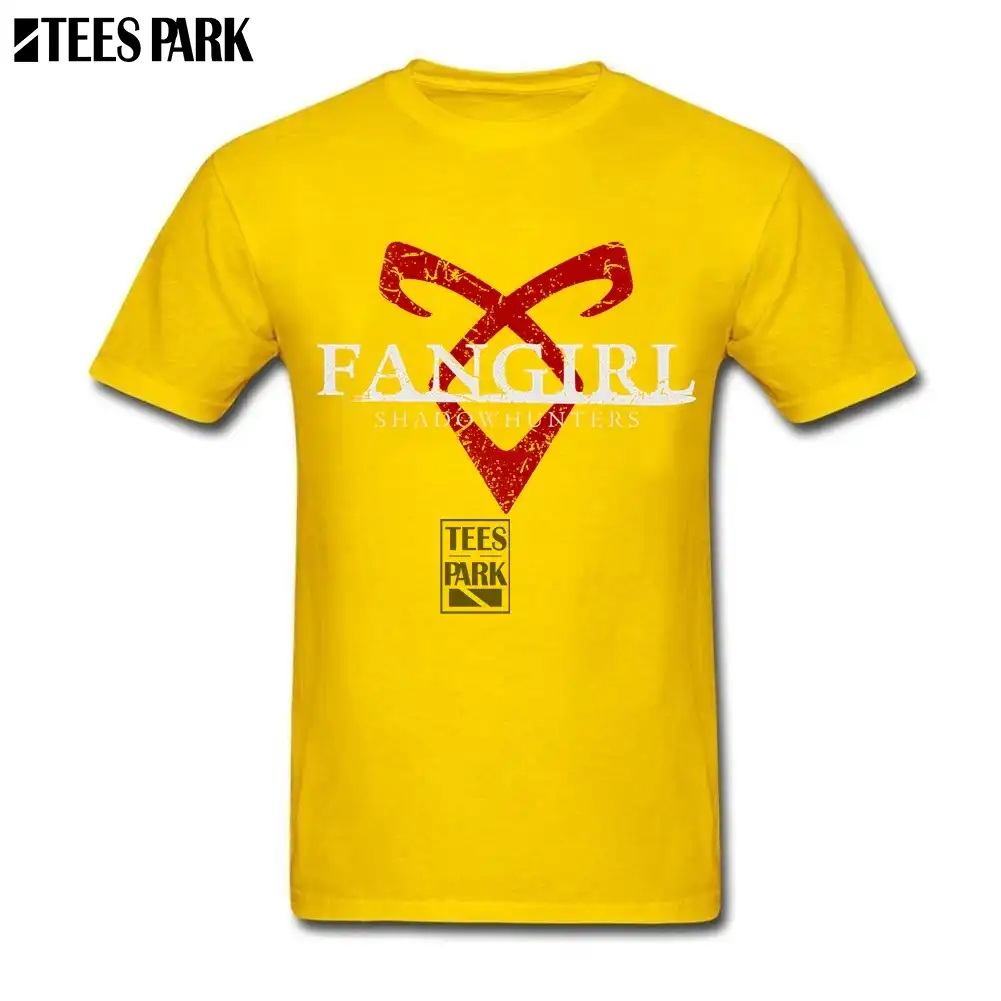 Футболки в стиле аниме shadowhunter Fangirl черная футболка Мужская с круглым вырезом и