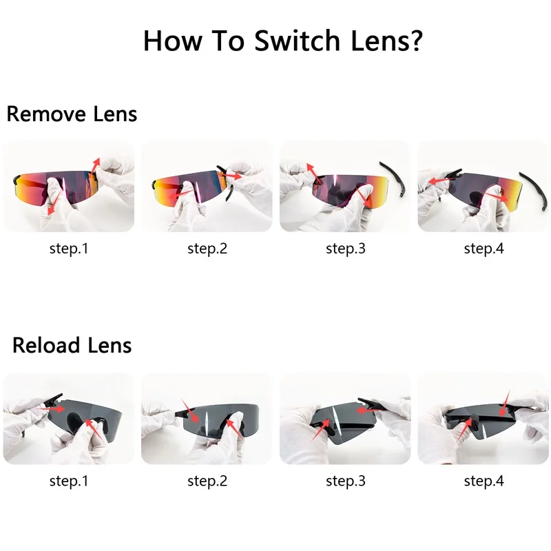 NRC 3 Lens UV400 Cycling Sunglasses TR90 Sports Bicycle Glasses MTB Mountain Bike Fishing Hiking Riding Eyewear for men women