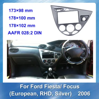

for Ford Fiesta Focus European RHD Silver 2006 Car Radio Fascial frame Stereo Refitting Installation Screen Android Navigation