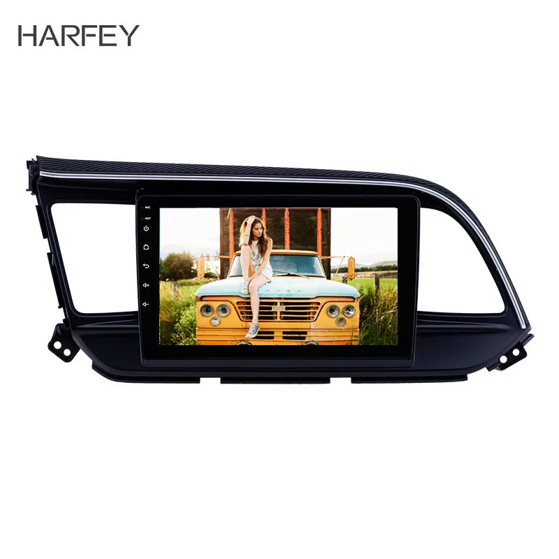 

Harfey Android 8.1Touchscreen GPS Navigation Car Radio Multimedia for Hyundai Elantra 2019 with USB WIFI AUX support Carplay SWC