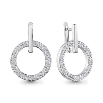 

AQUAMARINE earrings with artificial vstavkmi, Silver 925