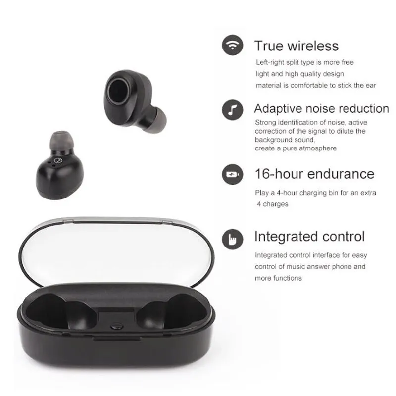Bluetooth 5,0 TWS батарея дисплей мини беспроводные наушники Близнецы наушники гарнитуры с микрофоном зарядки коробка Hands Free водонепроницаемый