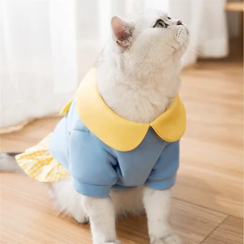 

New cat skirt little dog sweater dog coats &jackets cat two legged clothes autumn winter small dog cute backpack pet clothes