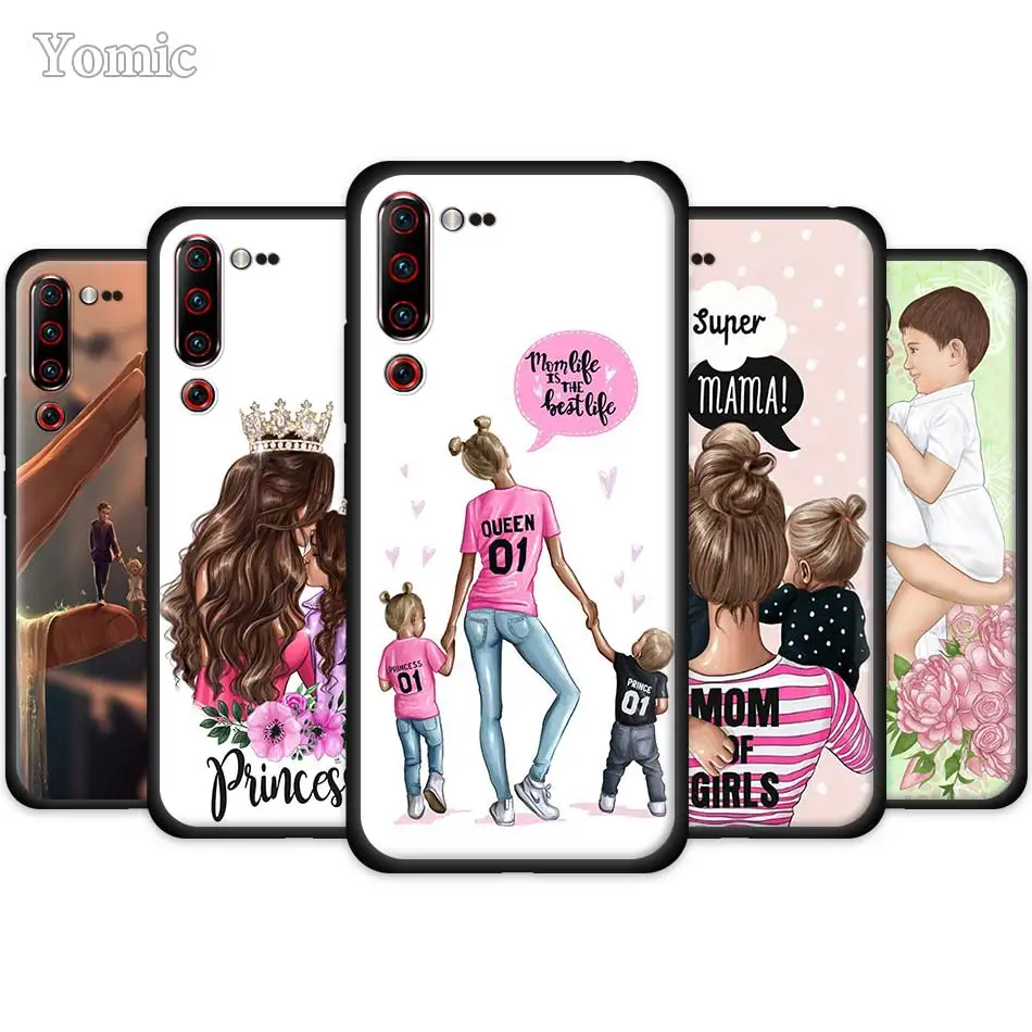 

Baby Mom Girl B cartooon Silicone Cases for Lenovo Z6 Pro 5G Lite Youth Black Cover Z6Pro Z6Lite Z6Youth Coque Shell