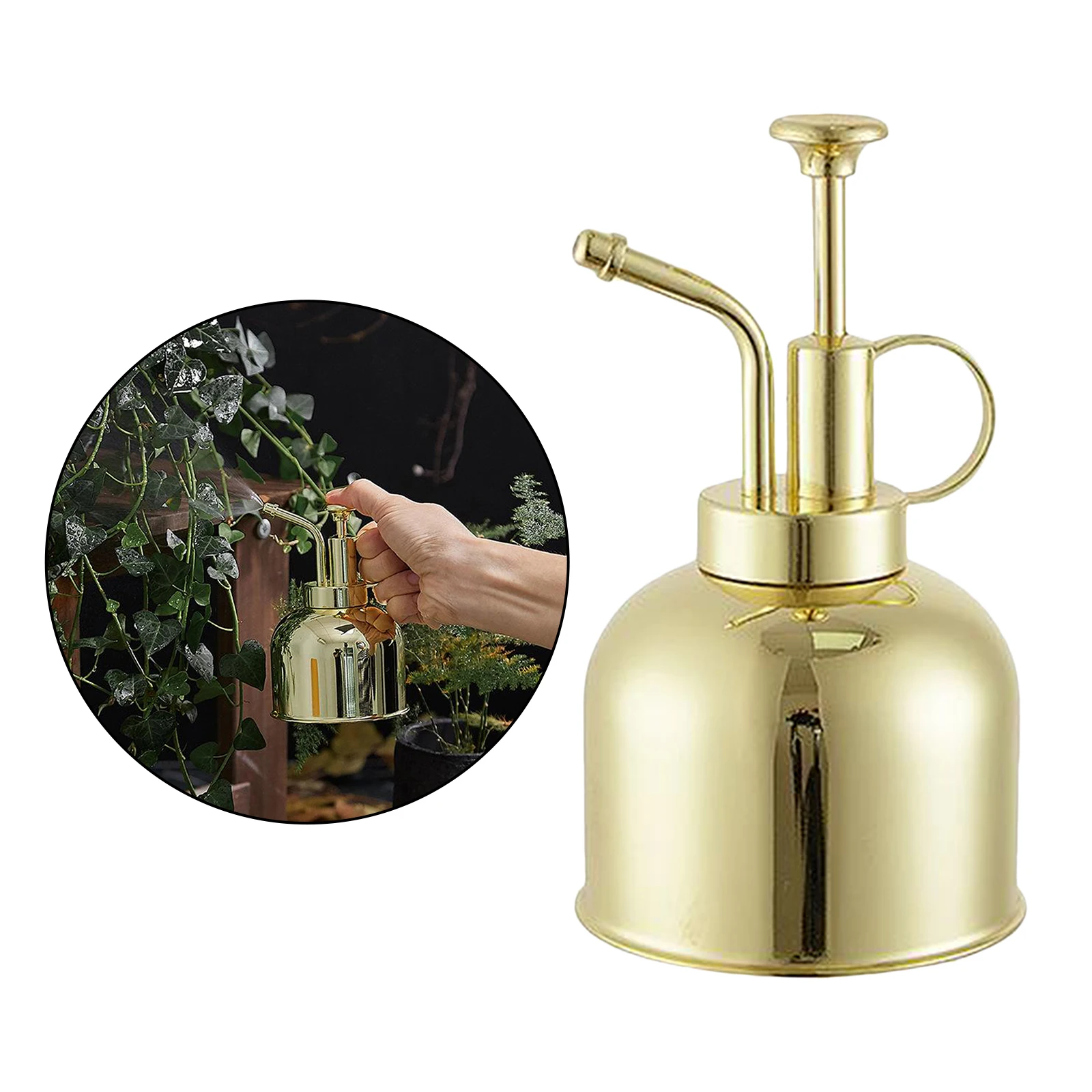 300ML Small Watering Can Plant Watering Pot Spray Bottle Retro Style Gardening Tools for Water Plants Flowers