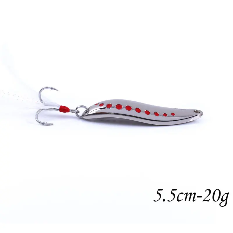 1pcs Metal Spinner Spoon Fishing Lure Hard Baits Gold /Silver Sequins Noise Paillette Treble Hook Tackle 10/10.5/14/16.5/20g - Цвет: SP267-2