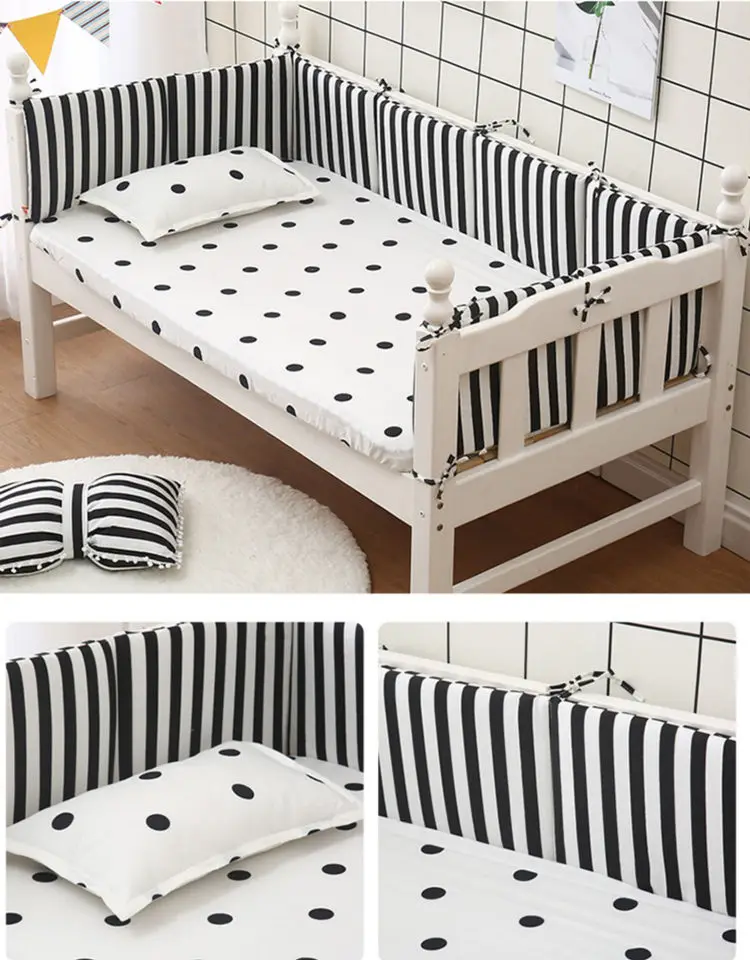 Модная Лоскутная Детская кровать бампер, детская кроватка для младенца бампер, Детская цельная кроватка вокруг подушки, детская защита для кроватки подушки