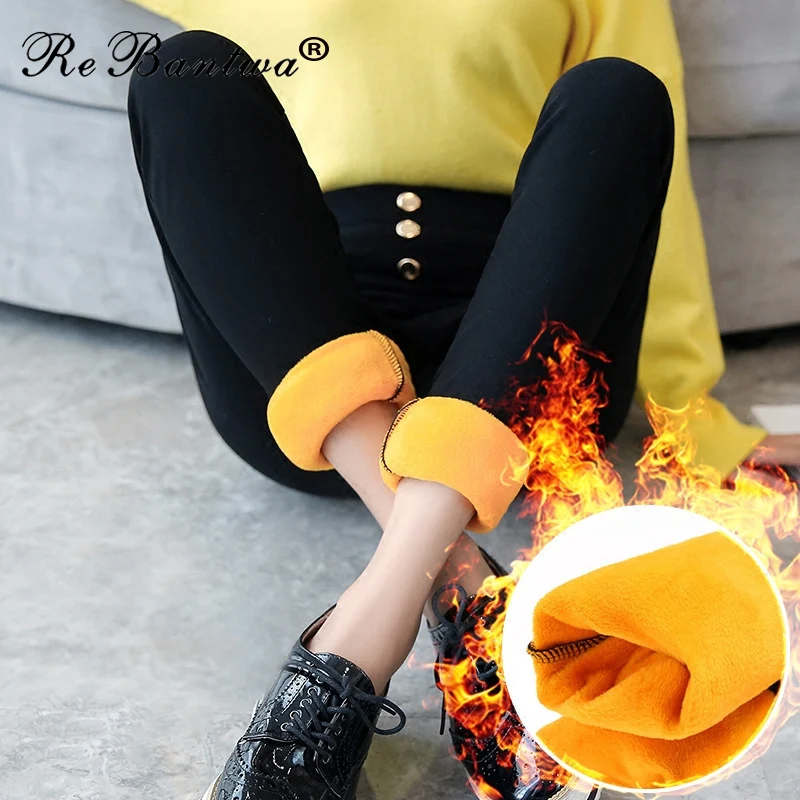 

Winter Leggings Women Plus Size High Waist Stretch Thick Legging Solid Skinny Warm Jeggings Velvet Pencil Pants Lady Trousers