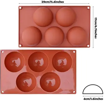 

Extra Large Semi Sphere Silicone Mold Baking Mold For Making Chocolate Cake, Jelly Dome Mousse DIY Decorating