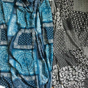 

Paisley Floral Patchwork Retro Style Print Fabric Cotton Linen Bag Hat Sewing Material Home GardenTable Decoration Cloth