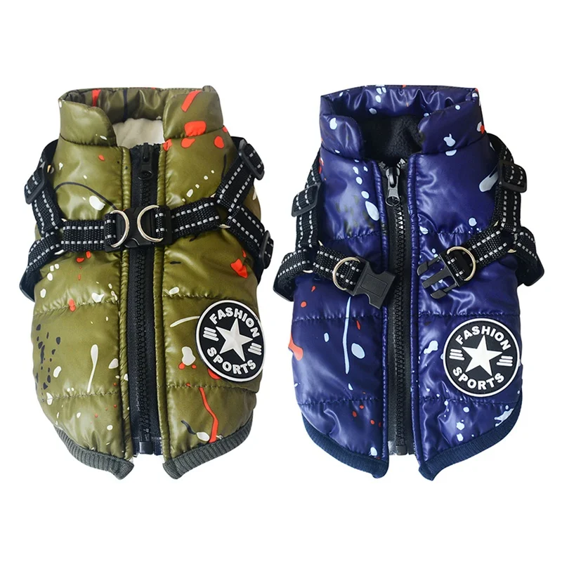 

Dog Clothes Winter Warm Dog Jacket Coat Puppy Sleeveless Vest Snowsuit Clothing Hoodies For Small Medium Dogs Outfit S-XXL