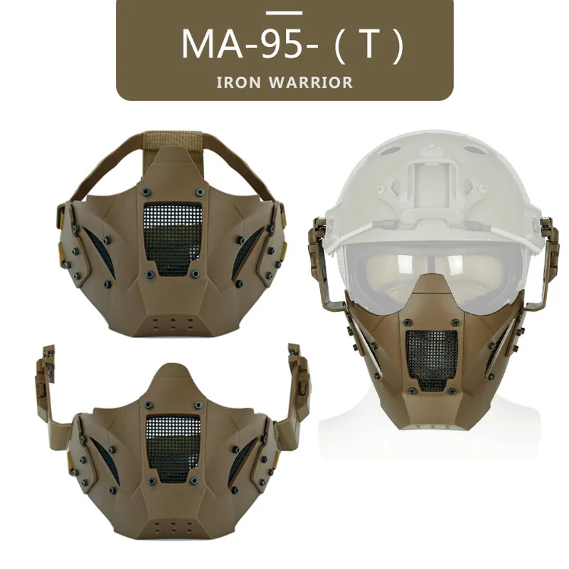 Новая страйкбол Пейнтбольная маска для охоты на открытом воздухе Военная Тактическая игра Защитная маска военный энтузиаст CS полевой костюм - Цвет: tan