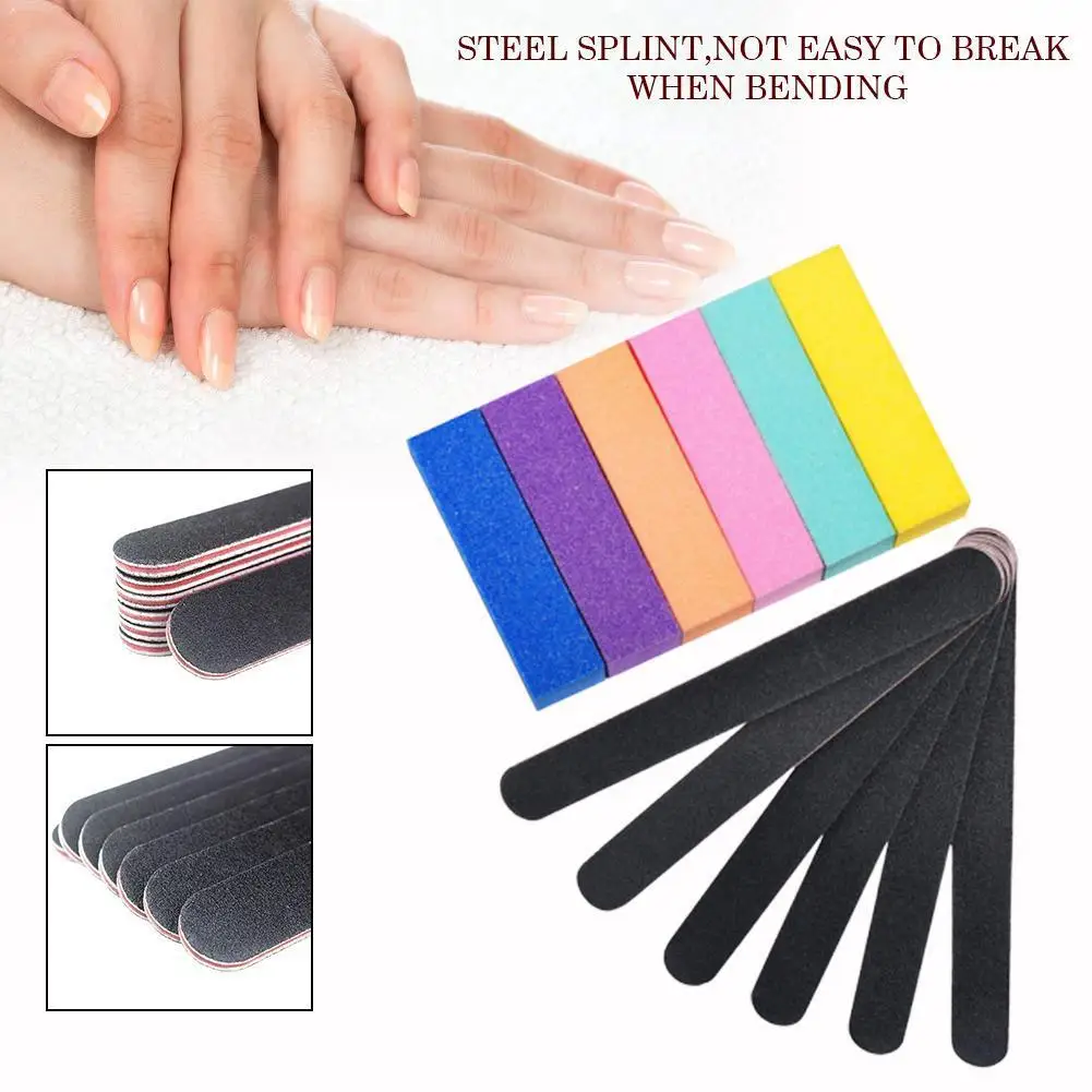 

12Pcs Set Professional Nail Buffer Set Steel Push Sandpaper Nail Slim Set File Tools kit Art Nail Tool Curve Manicure Salon O9U2
