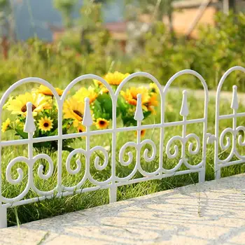 

5PCS Garden Border Decorative Garden Fence Edging Outdoor Plant Bordering Lawn Edging Fence for Courntyard Wedding Decoration