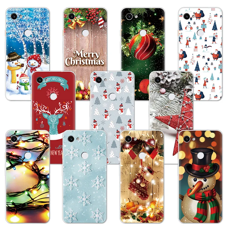 

Merry Christmas Tree Print Thin Soft Clear TPU Cases for Google Pixel 3 2 for Google Pixel 3a XL Case Silicone Back Cover Coque