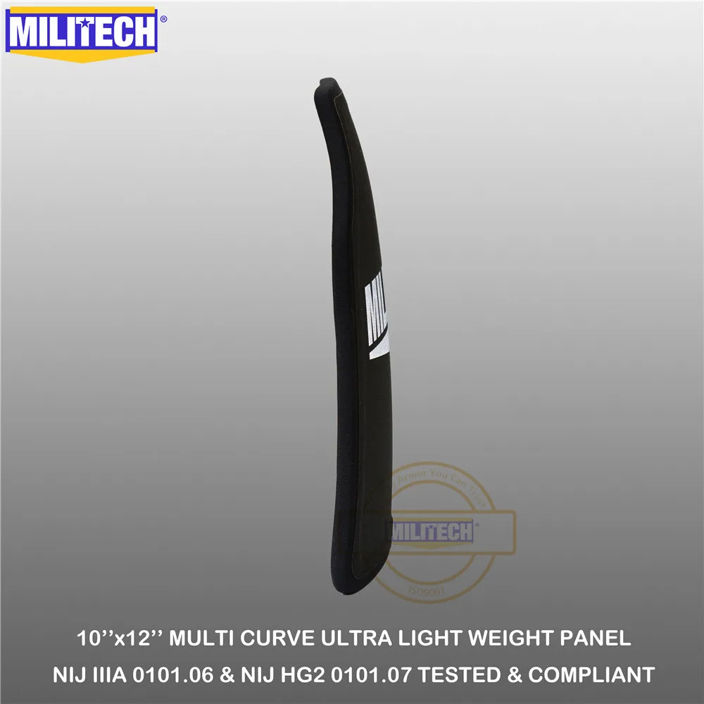 Пуленепробиваемая пластина MILITECH 10 &quotx 12&quot NIJ IIIA 3A 0101 06 &amp 07 HG2 сверхпрочный СВМПЭ