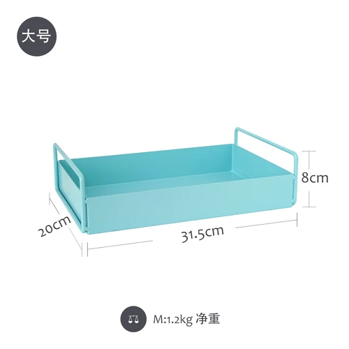 Blue color bathroom storage racks 2 layers make up display holder home decorating - Цвет: 18103-