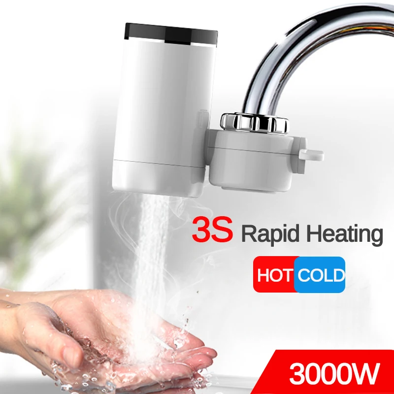 

3000W Electric Instant Water Heater Tap Digital Instantaneous Hot Water Faucet Tankless Cold Heating Bathroom Kitchen Taps 220V