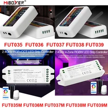 Fut035 fut036 fut037 fut038 fut039 miboxer (novo) 2.4g 4-zone led controlador dimmer única cor cct rgb rgbw rgb + cct tira