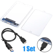 2,5 дюймовый жесткий диск чехол прозрачный USB3.0 Sata 3,0 внешний корпус для жесткого диска Поддержка 2 ТБ протокола UASP