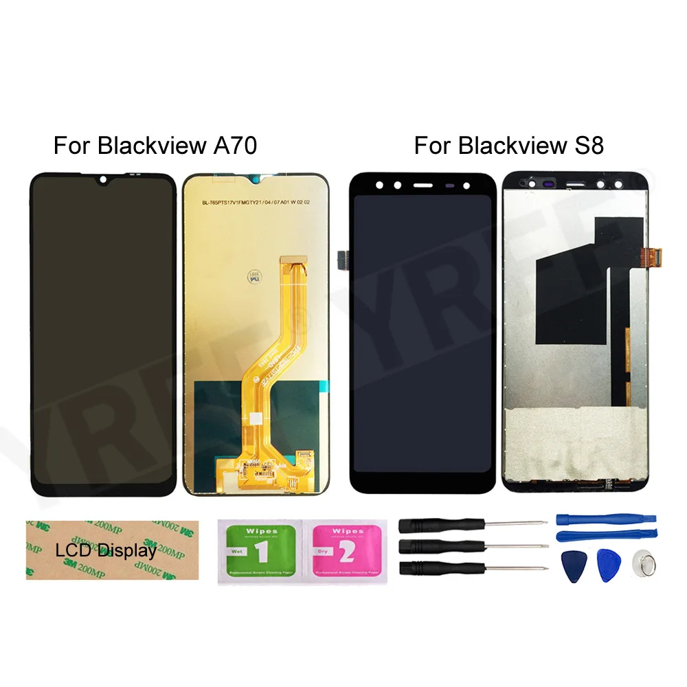 ЖК-экран для Blackview S8 s A70 ЖК-дисплей сенсорный экран дигитайзер стеклянная панель