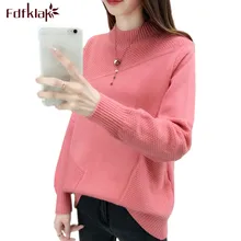 Fdfklak Casual Autumn Winter Sweater Women Pullover Warm Knit Sweaters Female Slim Bottoming Top Pull Jumper New Jersey Mujer