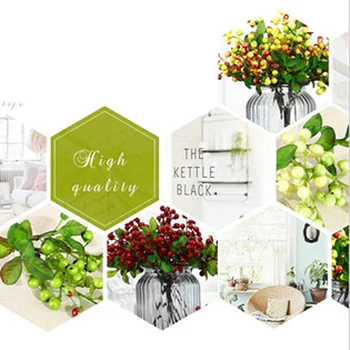 

Lifelike Artificial Plastic Fruit Berries Artificial Wedding Bouquet For Wedding Christmas Home Party DIY Floral Decoration