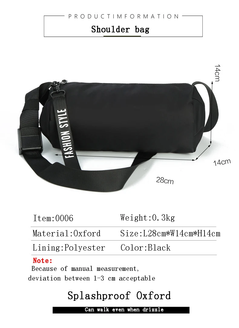 Новое поступление, мужская сумка через плечо, уличная, в стиле хип-хоп, простая, Спортивная, водонепроницаемая, сумка-мессенджер, для мужчин и женщин, сумка-барабан