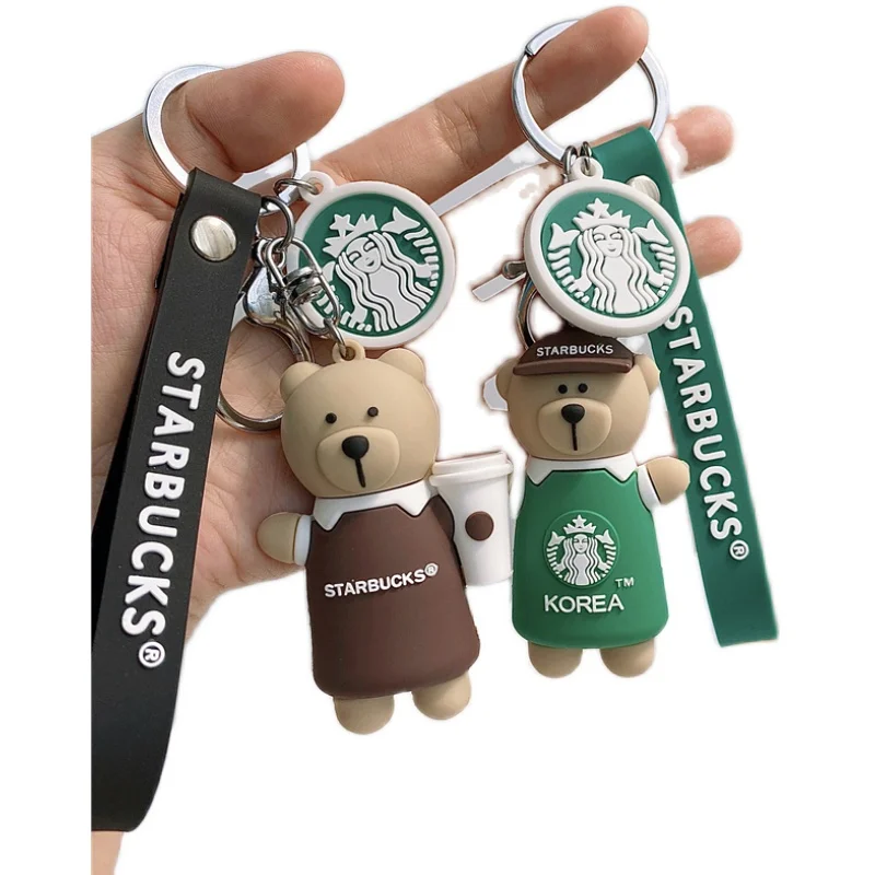 Брелок Starbuckss в виде медведя школьный рюкзак женская сумка фотоподарки |