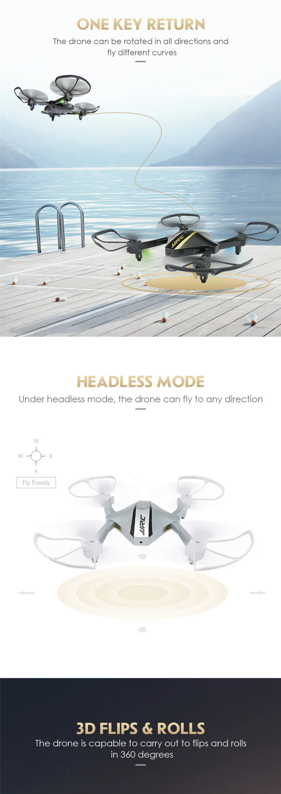 JJRC H44WH диаман 720P wifi FPV складной селфи Дрон с широкоугольной HD камерой Режим высокой фиксации RC Квадрокоптер мини-Дрон