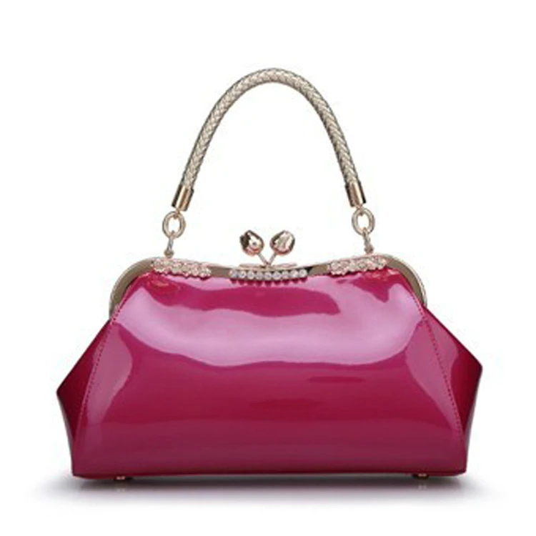 

Genuino DENGRUI Single Shoulder Bag 2019New Ladies Handbag European and American Fashion Lacquer Shell Bag Handbag Free Shipping