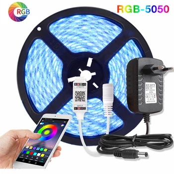 

Bluetooth LED Light Strip RGB Smart Phone APP Controller Diode Tape Neon Lamp SMD5050 12V Indoor Lighting Led Ribbon for Bedroom