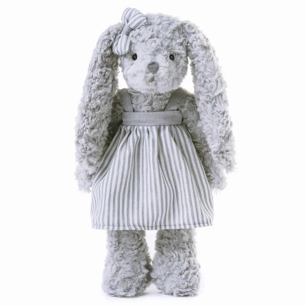 

Children's Clothing Rabbit Plush Toy Gray Soothing Doll Children's Birthday Gift Soft Rabbit Plush Toy