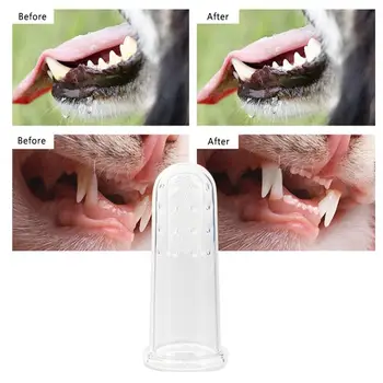 

Super Soft Silicone Pet Finger Toothbrush Dog Cat Teddy Puppy Brush Addition Bad Breath Tartar Teeth Care Cleaning Supplies