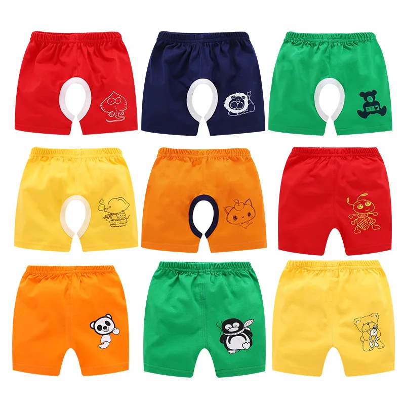 

2018 New Style Infant Open-seat Pants Pure Cotton Summer Men And Women Baby Shorts 3 Months Summer Wear Thin Pants 0-1-2-Year-Ol