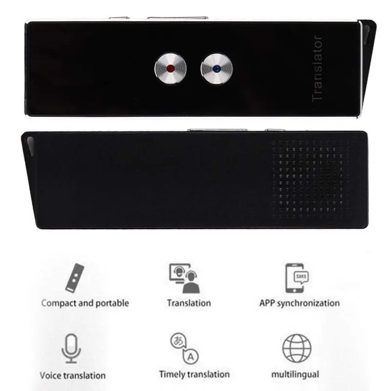 Portable Smart Translator For Bluetooth Real-Time More Than 40 Languages Intelligent Multi-Language Voice Text Translation