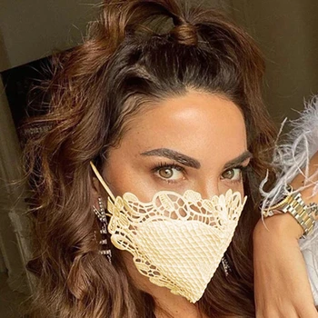 

Fashion Unisex Hiking Scarf Lace Cosplay Mask Outdoor Climbing Cycling Lace Face Mask Elasticity Sexy Cosplay Decor Party Gift