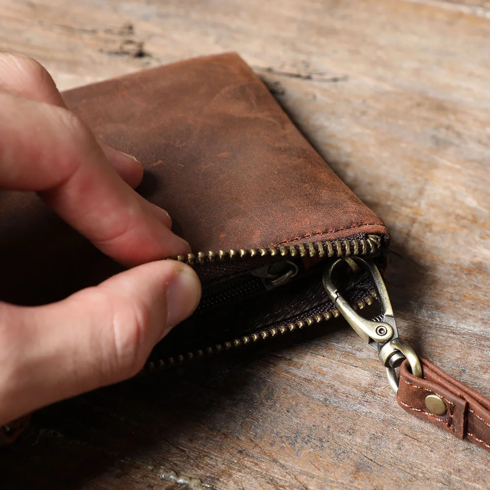 Leather Wallet Credit Card Holder Money Clip