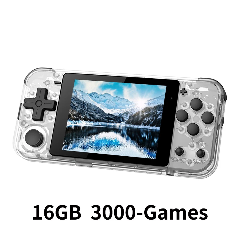 POWKIDDY Q90 3-inch IPS screen Handheld console dual open system game console 16 simulators retro PS1 kids gift 3D new games 