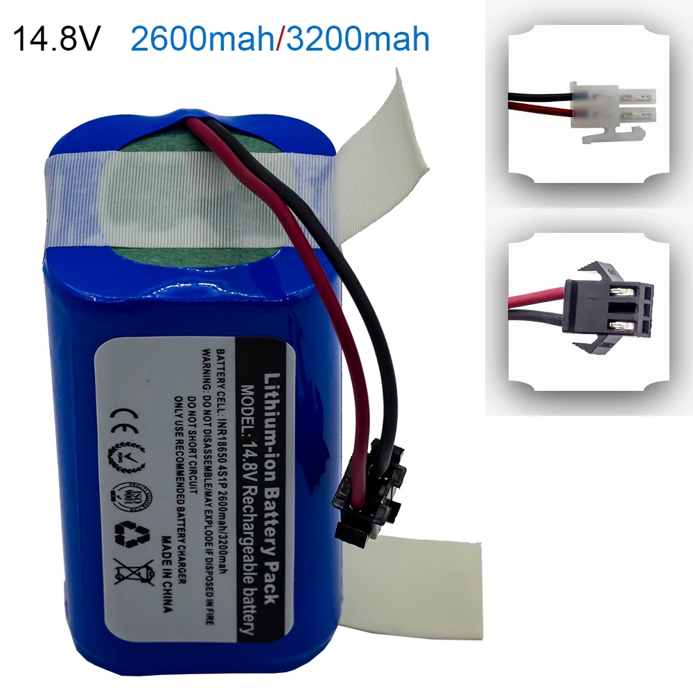 

NEW/14.8V 2600mah 3200Mah Lithium Battery For ILIFE A4 A4s V7 A6 V7s Plus Robot Vacuum Cleaner ILife 4S1P Full Capacity Li-Ion