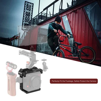 

Andoer Metal Aluminum Camera Fitting Cage with Cold Shoe Mount 1/4 Screw Shooting Accessories for Z CAM E2C