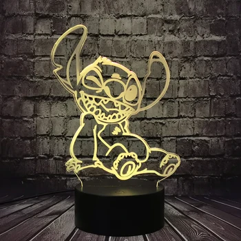 

New Lilo and Stitch Light For Boy Rooom Cartoon Teedy LED Night Light Decor Home Table Lamp Holiday Birthday Toy For Teens Toy
