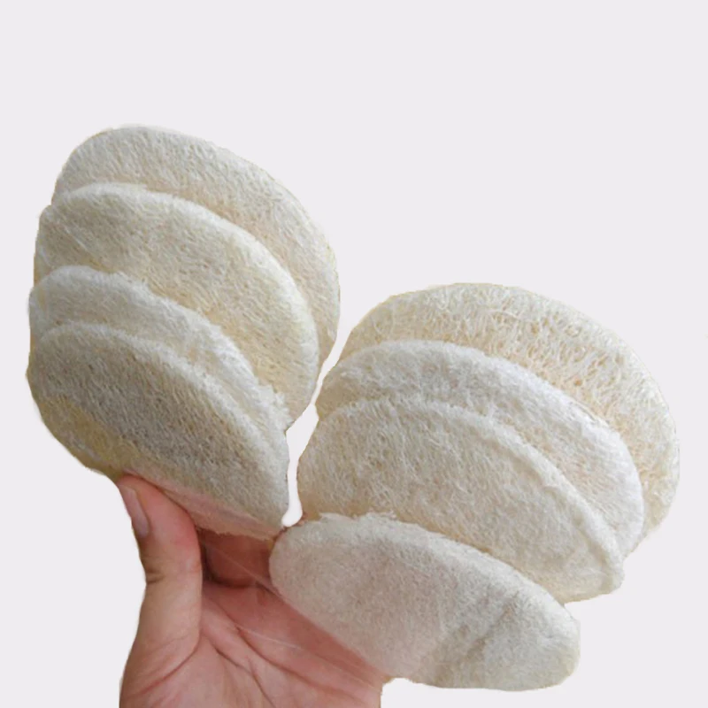 40 шт. натуральная люффа Luffa Loofa Подушечка Для лица Губка для ванной отшелушивающая