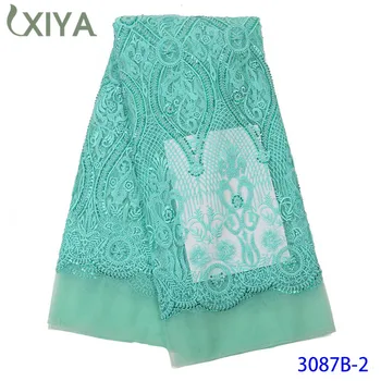 

Luxury Beaded Lace Fabric with Sequins Embroidery Handmade Beads Lace Fabric African Tulle Lace for Wedding Party Dress APW3087B