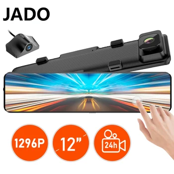 

JADO T690 1296P Lens Driving Video Recorder Dash Cam 12-inch Car Dvr Camera Dashcam FHD Dual 24 Hours Car Rear View Camera Cool