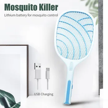

Mosquito Swatter Killer Led Light Tennis Bat Led Rechargeable And Lighting Usb Charging Fly Swatter Mosquito Swatter Insect